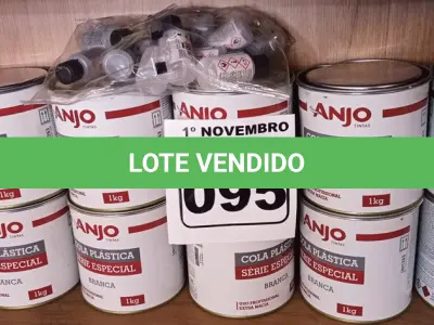 LOTE 095 - 12 LATAS DE COLA PLÁSTICA ANJO 1KG. (NO ESTADO) ATENÇÃO! FAZER A VISITAÇÃO ANTES DE ARREMATAR, NÃO SABEMOS SE FUNCIONA. LEILÃO NÃO TEM GARANTIA E NEM DEVOLUÇÃO, SUJEITO A POSSÍVEIS AVARIAS VISÍVEIS/OCULTAS E/OU AUSÊNCIA DE COMPONENTES.