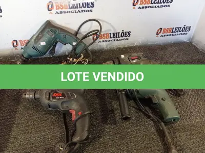 LOTE 117 - 04 FURADEIRAS MARCAS E MODELOS DIVERSOS. (NO ESTADO) ATENÇÃO! FAZER A VISITAÇÃO ANTES DE ARREMATAR, NÃO SABEMOS SE FUNCIONA. LEILÃO NÃO TEM GARANTIA E NEM DEVOLUÇÃO, SUJEITO A POSSÍVEIS AVARIAS VISÍVEIS/OCULTAS E/OU AUSÊNCIA DE COMPONENTES.