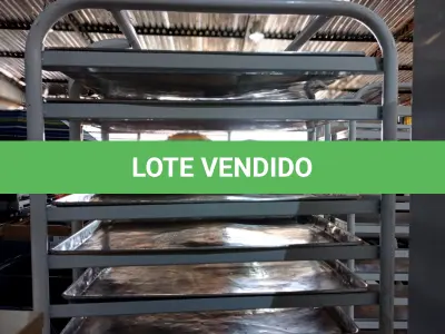 LOTE 321 - 01 ESQUELETO PARA PÃES COM BANDEJAS EM ALUMINIO. (NO ESTADO) ATENÇÃO! FAZER A VISITAÇÃO ANTES DE ARREMATAR, NÃO SABEMOS SE FUNCIONA. LEILÃO NÃO TEM GARANTIA E NEM DEVOLUÇÃO, SUJEITO A POSSÍVEIS AVARIAS VISÍVEIS/OCULTAS E/OU AUSÊNCIA DE COMPONENTES.