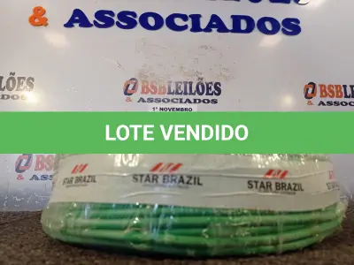 LOTE 150 - 01 ROLO DE CABO FLEXÍVEL 100M 1X10MM NA COR VERDE(NOVO). (NO ESTADO) ATENÇÃO! FAZER A VISITAÇÃO ANTES DE ARREMATAR, NÃO SABEMOS SE FUNCIONA. LEILÃO NÃO TEM GARANTIA E NEM DEVOLUÇÃO, SUJEITO A POSSÍVEIS AVARIAS VISÍVEIS/OCULTAS E/OU AUSÊNCIA DE COMPONENTES.