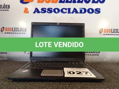 LOTE 027 - 01 NOTEBOOK MARCA AMAZON PC. (NO ESTADO) ATENÇÃO! FAZER A VISITAÇÃO ANTES DE ARREMATAR, NÃO SABEMOS SE FUNCIONA. LEILÃO NÃO TEM GARANTIA E NEM DEVOLUÇÃO, SUJEITO A POSSÍVEIS AVARIAS VISÍVEIS/OCULTAS E/OU AUSÊNCIA DE COMPONENTES.