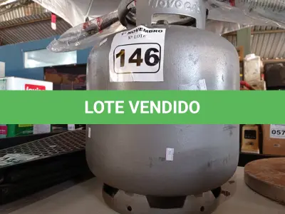 LOTE 146 - 01 BOTIJÃO DE GÁS P13 “VAZIO” E 01 QUEIMADOR. (NO ESTADO) ATENÇÃO! FAZER A VISITAÇÃO ANTES DE ARREMATAR, NÃO SABEMOS SE FUNCIONA. LEILÃO NÃO TEM GARANTIA E NEM DEVOLUÇÃO, SUJEITO A POSSÍVEIS AVARIAS VISÍVEIS/OCULTAS E/OU AUSÊNCIA DE COMPONENTES.
