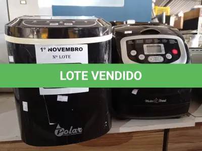 LOTE 132 - 01 MÁQUINA DE FAZER GELO E 01 PANIFICADORA INCOMPLETA. (NO ESTADO) ATENÇÃO! FAZER A VISITAÇÃO ANTES DE ARREMATAR, NÃO SABEMOS SE FUNCIONA. LEILÃO NÃO TEM GARANTIA E NEM DEVOLUÇÃO, SUJEITO A POSSÍVEIS AVARIAS VISÍVEIS/OCULTAS E/OU AUSÊNCIA DE COMPONENTES.