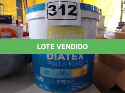 LOTE 312 - 01 BALDE DE TINTA IQUINE 15L SEM A IDENTIFICAÇÃO DA COR. (NO ESTADO) ATENÇÃO! FAZER A VISITAÇÃO ANTES DE ARREMATAR, NÃO SABEMOS SE FUNCIONA. LEILÃO NÃO TEM GARANTIA E NEM DEVOLUÇÃO, SUJEITO A POSSÍVEIS AVARIAS VISÍVEIS/OCULTAS E/OU AUSÊNCIA DE COMPONENTES.