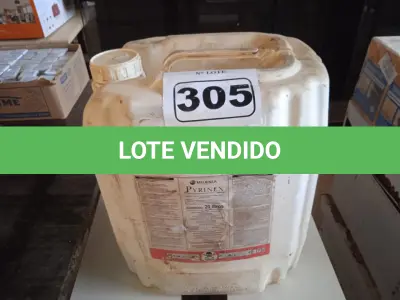 LOTE 305 - 20 LITROS DE PRAGUICIDA. (NO ESTADO) ATENÇÃO! FAZER A VISITAÇÃO ANTES DE ARREMATAR, NÃO SABEMOS SE FUNCIONA. LEILÃO NÃO TEM GARANTIA E NEM DEVOLUÇÃO, SUJEITO A POSSÍVEIS AVARIAS VISÍVEIS/OCULTAS E/OU AUSÊNCIA DE COMPONENTES.