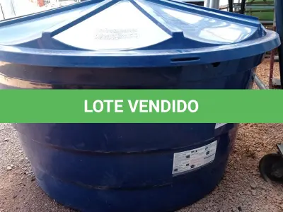 LOTE 632 - 01 CAIXA D’AGUA 1000L. (NO ESTADO) ATENÇÃO! FAZER A VISITAÇÃO ANTES DE ARREMATAR, NÃO SABEMOS SE FUNCIONA. LEILÃO NÃO TEM GARANTIA E NEM DEVOLUÇÃO, SUJEITO A POSSÍVEIS AVARIAS VISÍVEIS/OCULTAS E/OU AUSÊNCIA DE COMPONENTES.