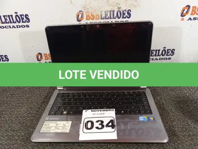 LOTE 034 - 01 NOTEBOOK I3 MARCA ITAUTEC. (NO ESTADO) ATENÇÃO! FAZER A VISITAÇÃO ANTES DE ARREMATAR, NÃO SABEMOS SE FUNCIONA. LEILÃO NÃO TEM GARANTIA E NEM DEVOLUÇÃO, SUJEITO A POSSÍVEIS AVARIAS VISÍVEIS/OCULTAS E/OU AUSÊNCIA DE COMPONENTES.