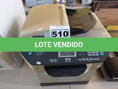 LOTE 510 - 02 IMPRESSORAS SENDO 01 MULTIFUNCIONAL MARCA BROTHER DCP-8085DN. (NO ESTADO) ATENÇÃO! FAZER A VISITAÇÃO ANTES DE ARREMATAR, NÃO SABEMOS SE FUNCIONA. LEILÃO NÃO TEM GARANTIA E NEM DEVOLUÇÃO, SUJEITO A POSSÍVEIS AVARIAS VISÍVEIS/OCULTAS E/OU AUSÊNCIA DE COMPONENTES.