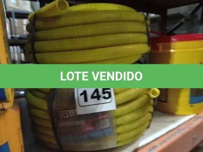 LOTE 145 - 02 ROLOS DE MANGUEIRA CORRUGADA. (NO ESTADO) ATENÇÃO! FAZER A VISITAÇÃO ANTES DE ARREMATAR, NÃO SABEMOS SE FUNCIONA. LEILÃO NÃO TEM GARANTIA E NEM DEVOLUÇÃO, SUJEITO A POSSÍVEIS AVARIAS VISÍVEIS/OCULTAS E/OU AUSÊNCIA DE COMPONENTES.