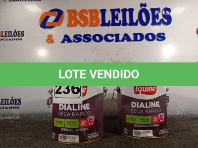 LOTE 236 - 02 GALÕES DE ESMALTE SINTÉTICO IQUINE MADEIRA E METAIS ALTO BRILHO VERDE COLONIAL 3,6L. (NO ESTADO) ATENÇÃO! FAZER A VISITAÇÃO ANTES DE ARREMATAR, NÃO SABEMOS SE FUNCIONA. LEILÃO NÃO TEM GARANTIA E NEM DEVOLUÇÃO, SUJEITO A POSSÍVEIS AVARIAS VISÍVEIS/OCULTAS E/OU AUSÊNCIA DE COMPONENTES.