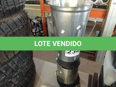 LOTE 238 - 01 LIQUIDIFICADOR INDUSTRIAL MARCA POLI. (NO ESTADO) ATENÇÃO! FAZER A VISITAÇÃO ANTES DE ARREMATAR, NÃO SABEMOS SE FUNCIONA. LEILÃO NÃO TEM GARANTIA E NEM DEVOLUÇÃO, SUJEITO A POSSÍVEIS AVARIAS VISÍVEIS/OCULTAS E/OU AUSÊNCIA DE COMPONENTES.