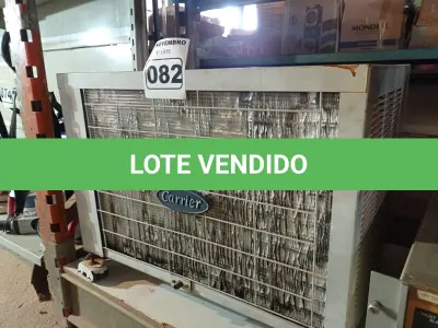 LOTE 082 - 01 CONDENSADORA MARCA CARRIER. (NO ESTADO) ATENÇÃO! FAZER A VISITAÇÃO ANTES DE ARREMATAR, NÃO SABEMOS SE FUNCIONA. LEILÃO NÃO TEM GARANTIA E NEM DEVOLUÇÃO, SUJEITO A POSSÍVEIS AVARIAS VISÍVEIS/OCULTAS E/OU AUSÊNCIA DE COMPONENTES.