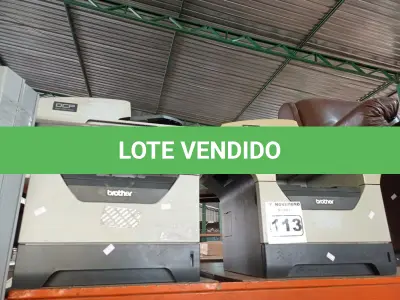 LOTE 113 - 02 IMPRESSORAS MULTIFUNCIONAIS MARCAS BROTHER MODELOS DCP-8085DN/MFC-8480DN. (NO ESTADO) ATENÇÃO! FAZER A VISITAÇÃO ANTES DE ARREMATAR, NÃO SABEMOS SE FUNCIONA. LEILÃO NÃO TEM GARANTIA E NEM DEVOLUÇÃO, SUJEITO A POSSÍVEIS AVARIAS VISÍVEIS/OCULTAS E/OU AUSÊNCIA DE COMPONENTES.