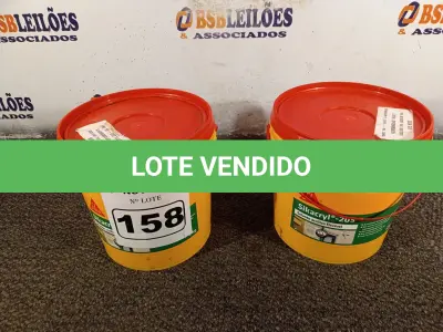 LOTE 158 - 02 BALDES DE SELANTE ACRÍLICO FLEXÍVEL SIKACRYL-203 5KG. (NO ESTADO) ATENÇÃO! FAZER A VISITAÇÃO ANTES DE ARREMATAR, NÃO SABEMOS SE FUNCIONA. LEILÃO NÃO TEM GARANTIA E NEM DEVOLUÇÃO, SUJEITO A POSSÍVEIS AVARIAS VISÍVEIS/OCULTAS E/OU AUSÊNCIA DE COMPONENTES.