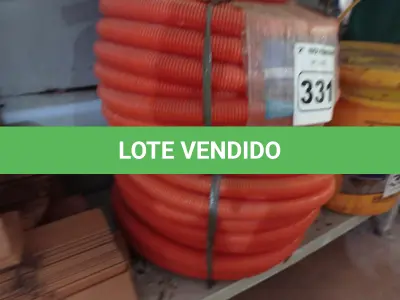 LOTE 331 - 02 ROLOS DE MANGUEIRA CORRUGADA. (NO ESTADO) ATENÇÃO! FAZER A VISITAÇÃO ANTES DE ARREMATAR, NÃO SABEMOS SE FUNCIONA. LEILÃO NÃO TEM GARANTIA E NEM DEVOLUÇÃO, SUJEITO A POSSÍVEIS AVARIAS VISÍVEIS/OCULTAS E/OU AUSÊNCIA DE COMPONENTES.