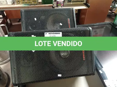 LOTE 307 - 02 CAIXAS DE SOM PASSIVAS HAYONIK EX-110ST. (NO ESTADO) ATENÇÃO! FAZER A VISITAÇÃO ANTES DE ARREMATAR, NÃO SABEMOS SE FUNCIONA. LEILÃO NÃO TEM GARANTIA E NEM DEVOLUÇÃO, SUJEITO A POSSÍVEIS AVARIAS VISÍVEIS/OCULTAS E/OU AUSÊNCIA DE COMPONENTES.