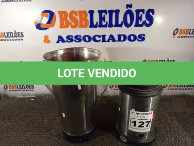 LOTE 127 - 01 LIQUIDIFICADOR INDUSTRIAL MARCA POLI. (NO ESTADO) ATENÇÃO! FAZER A VISITAÇÃO ANTES DE ARREMATAR, NÃO SABEMOS SE FUNCIONA. LEILÃO NÃO TEM GARANTIA E NEM DEVOLUÇÃO, SUJEITO A POSSÍVEIS AVARIAS VISÍVEIS/OCULTAS E/OU AUSÊNCIA DE COMPONENTES.