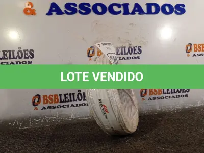 LOTE 330 - 01 ROLO DE CABO FLEXÍVEL 100M 1X2,5MM NA COR BRANCA(NOVO). (NO ESTADO) ATENÇÃO! FAZER A VISITAÇÃO ANTES DE ARREMATAR, NÃO SABEMOS SE FUNCIONA. LEILÃO NÃO TEM GARANTIA E NEM DEVOLUÇÃO, SUJEITO A POSSÍVEIS AVARIAS VISÍVEIS/OCULTAS E/OU AUSÊNCIA DE COMPONENTES.