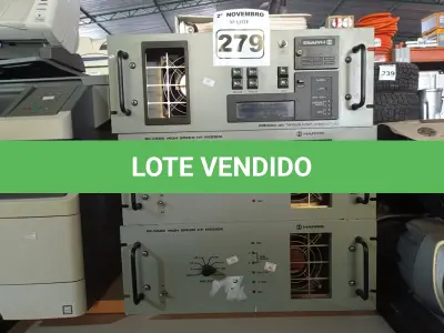 LOTE 279 - 03 EQUIPAMENTOS ELETRÔNICOS HARRIS SENDO 02 RF-3466 SPEED HF MODEM E 01 RF-3466 A UNIVERSAL HF MODEM. (NO ESTADO) ATENÇÃO! FAZER A VISITAÇÃO ANTES DE ARREMATAR, NÃO SABEMOS SE FUNCIONA. LEILÃO NÃO TEM GARANTIA E NEM DEVOLUÇÃO, SUJEITO A POSSÍVEIS AVARIAS VISÍVEIS/OCULTAS E/OU AUSÊNCIA DE COMPONENTES.