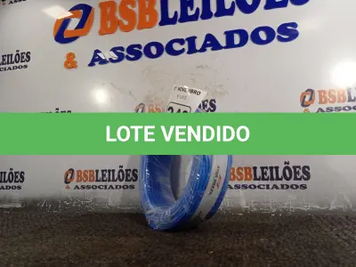 LOTE 240 - 01 ROLO DE CABO FLEXÍVEL 100M 1X2,5MM NA COR AZUL(NOVO). (NO ESTADO) ATENÇÃO! FAZER A VISITAÇÃO ANTES DE ARREMATAR, NÃO SABEMOS SE FUNCIONA. LEILÃO NÃO TEM GARANTIA E NEM DEVOLUÇÃO, SUJEITO A POSSÍVEIS AVARIAS VISÍVEIS/OCULTAS E/OU AUSÊNCIA DE COMPONENTES.