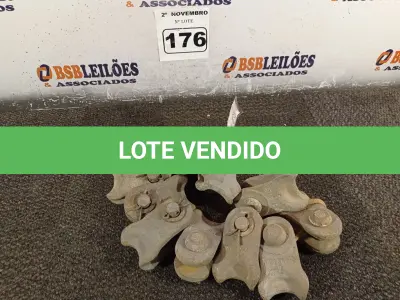 LOTE 176 - 10 MANILHAS/SAPATILHAS PARA CABO DE AÇO. (NO ESTADO) ATENÇÃO! FAZER A VISITAÇÃO ANTES DE ARREMATAR, NÃO SABEMOS SE FUNCIONA. LEILÃO NÃO TEM GARANTIA E NEM DEVOLUÇÃO, SUJEITO A POSSÍVEIS AVARIAS VISÍVEIS/OCULTAS E/OU AUSÊNCIA DE COMPONENTES.