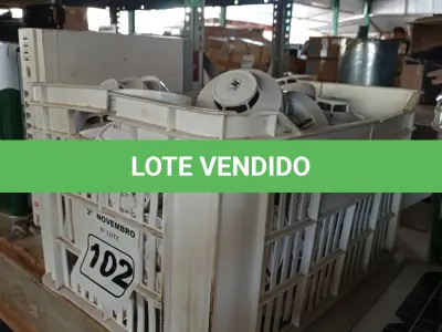 LOTE 102 - 01 LOTE COM GRANDE QUANTIDADE DETECTORES DE FUMAÇA. (NO ESTADO) ATENÇÃO! FAZER A VISITAÇÃO ANTES DE ARREMATAR, NÃO SABEMOS SE FUNCIONA. LEILÃO NÃO TEM GARANTIA E NEM DEVOLUÇÃO, SUJEITO A POSSÍVEIS AVARIAS VISÍVEIS/OCULTAS E/OU AUSÊNCIA DE COMPONENTES.