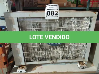 LOTE 082 - 01 CONDENSADORA MARCA CARRIER. (NO ESTADO) ATENÇÃO! FAZER A VISITAÇÃO ANTES DE ARREMATAR, NÃO SABEMOS SE FUNCIONA. LEILÃO NÃO TEM GARANTIA E NEM DEVOLUÇÃO, SUJEITO A POSSÍVEIS AVARIAS VISÍVEIS/OCULTAS E/OU AUSÊNCIA DE COMPONENTES.