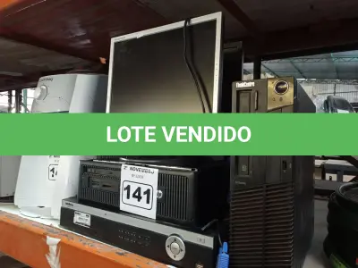 LOTE 141 - 02 CPU’S, 01 DVR E 03 MONITORES MARCAS E MODELOS DIVERSOS. (NO ESTADO) ATENÇÃO! FAZER A VISITAÇÃO ANTES DE ARREMATAR, NÃO SABEMOS SE FUNCIONA. LEILÃO NÃO TEM GARANTIA E NEM DEVOLUÇÃO, SUJEITO A POSSÍVEIS AVARIAS VISÍVEIS/OCULTAS E/OU AUSÊNCIA DE COMPONENTES.