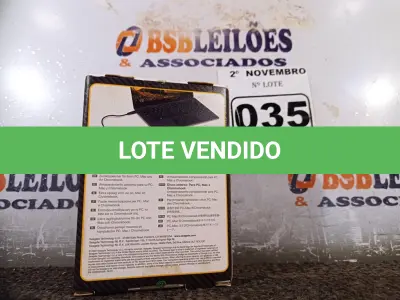 LOTE 035 - 01 HARD DISC EXTERNO 4TB. (NO ESTADO) ATENÇÃO! FAZER A VISITAÇÃO ANTES DE ARREMATAR, NÃO SABEMOS SE FUNCIONA. LEILÃO NÃO TEM GARANTIA E NEM DEVOLUÇÃO, SUJEITO A POSSÍVEIS AVARIAS VISÍVEIS/OCULTAS E/OU AUSÊNCIA DE COMPONENTES.