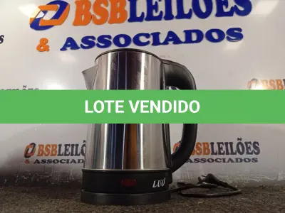 LOTE 038 - 01 CHALEIRA ELÉTRICA 2.3L. (NO ESTADO) ATENÇÃO! FAZER A VISITAÇÃO ANTES DE ARREMATAR, NÃO SABEMOS SE FUNCIONA. LEILÃO NÃO TEM GARANTIA E NEM DEVOLUÇÃO, SUJEITO A POSSÍVEIS AVARIAS VISÍVEIS/OCULTAS E/OU AUSÊNCIA DE COMPONENTES.
