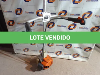 LOTE 081 - 01 ROÇADEIRA STIHL MODELO FS85. (NO ESTADO) ATENÇÃO! FAZER A VISITAÇÃO ANTES DE ARREMATAR, NÃO SABEMOS SE FUNCIONA. LEILÃO NÃO TEM GARANTIA E NEM DEVOLUÇÃO, SUJEITO A POSSÍVEIS AVARIAS VISÍVEIS/OCULTAS E/OU AUSÊNCIA DE COMPONENTES.