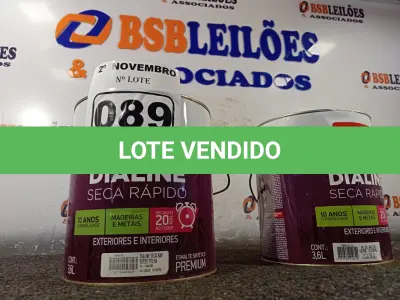 LOTE 089 - 02 GALÕES DE ESMALTE SINTÉTICO IQUINE MADEIRA E METAIS ALTO BRILHO VERDE COLONIAL 3,6L. (NO ESTADO) ATENÇÃO! FAZER A VISITAÇÃO ANTES DE ARREMATAR, NÃO SABEMOS SE FUNCIONA. LEILÃO NÃO TEM GARANTIA E NEM DEVOLUÇÃO, SUJEITO A POSSÍVEIS AVARIAS VISÍVEIS/OCULTAS E/OU AUSÊNCIA DE COMPONENTES.