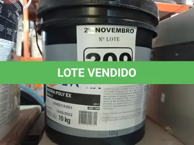 LOTE 209 - 01 BALDE DE GRAXA EVORA POLY EX 10KG. (NO ESTADO) ATENÇÃO! FAZER A VISITAÇÃO ANTES DE ARREMATAR, NÃO SABEMOS SE FUNCIONA. LEILÃO NÃO TEM GARANTIA E NEM DEVOLUÇÃO, SUJEITO A POSSÍVEIS AVARIAS VISÍVEIS/OCULTAS E/OU AUSÊNCIA DE COMPONENTES.