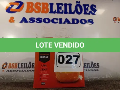 LOTE 027 - 01 ESPREMEDOR FRUITMAX 127V. (NO ESTADO) ATENÇÃO! FAZER A VISITAÇÃO ANTES DE ARREMATAR, NÃO SABEMOS SE FUNCIONA. LEILÃO NÃO TEM GARANTIA E NEM DEVOLUÇÃO, SUJEITO A POSSÍVEIS AVARIAS VISÍVEIS/OCULTAS E/OU AUSÊNCIA DE COMPONENTES.