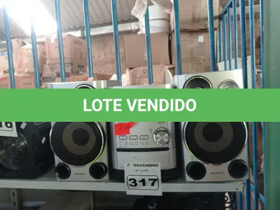 LOTE 317 - 01 APARELHO DE SOM 3X1 MARCA SONY. (NO ESTADO) ATENÇÃO! FAZER A VISITAÇÃO ANTES DE ARREMATAR, NÃO SABEMOS SE FUNCIONA. LEILÃO NÃO TEM GARANTIA E NEM DEVOLUÇÃO, SUJEITO A POSSÍVEIS AVARIAS VISÍVEIS/OCULTAS E/OU AUSÊNCIA DE COMPONENTES.