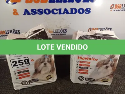 LOTE 259 - 02 PACOTES DE TAPETE HIGIÊNICO COM 30 UNIDADES. (NO ESTADO) ATENÇÃO! FAZER A VISITAÇÃO ANTES DE ARREMATAR, NÃO SABEMOS SE FUNCIONA. LEILÃO NÃO TEM GARANTIA E NEM DEVOLUÇÃO, SUJEITO A POSSÍVEIS AVARIAS VISÍVEIS/OCULTAS E/OU AUSÊNCIA DE COMPONENTES.