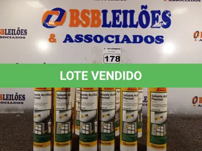 LOTE 178 - 12 TUBOS DE SELANTE ACRÍLICO FLEXÍVEL. (NO ESTADO) ATENÇÃO! FAZER A VISITAÇÃO ANTES DE ARREMATAR, NÃO SABEMOS SE FUNCIONA. LEILÃO NÃO TEM GARANTIA E NEM DEVOLUÇÃO, SUJEITO A POSSÍVEIS AVARIAS VISÍVEIS/OCULTAS E/OU AUSÊNCIA DE COMPONENTES.