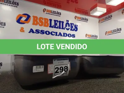 LOTE 298 - 02 CUBAS PARA PIA EM INOX 40X34X17CM. (NO ESTADO) ATENÇÃO! FAZER A VISITAÇÃO ANTES DE ARREMATAR, NÃO SABEMOS SE FUNCIONA. LEILÃO NÃO TEM GARANTIA E NEM DEVOLUÇÃO, SUJEITO A POSSÍVEIS AVARIAS VISÍVEIS/OCULTAS E/OU AUSÊNCIA DE COMPONENTES.