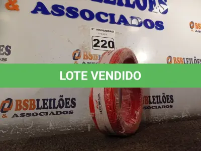 LOTE 220 - 01 ROLO DE CABO FLEXÍVEL 100M 1X2,5MM NA COR VERMELHA(NOVO). (NO ESTADO) ATENÇÃO! FAZER A VISITAÇÃO ANTES DE ARREMATAR, NÃO SABEMOS SE FUNCIONA. LEILÃO NÃO TEM GARANTIA E NEM DEVOLUÇÃO, SUJEITO A POSSÍVEIS AVARIAS VISÍVEIS/OCULTAS E/OU AUSÊNCIA DE COMPONENTES.