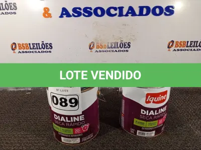 LOTE 089 - 02 GALÕES DE ESMALTE SINTÉTICO IQUINE MADEIRA E METAIS ALTO BRILHO VERDE COLONIAL 3,6L. (NO ESTADO) ATENÇÃO! FAZER A VISITAÇÃO ANTES DE ARREMATAR, NÃO SABEMOS SE FUNCIONA. LEILÃO NÃO TEM GARANTIA E NEM DEVOLUÇÃO, SUJEITO A POSSÍVEIS AVARIAS VISÍVEIS/OCULTAS E/OU AUSÊNCIA DE COMPONENTES.
