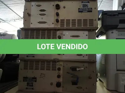 LOTE 279 - 03 EQUIPAMENTOS ELETRÔNICOS HARRIS SENDO 02 RF-3466 SPEED HF MODEM E 01 RF-3466 A UNIVERSAL HF MODEM. (NO ESTADO) ATENÇÃO! FAZER A VISITAÇÃO ANTES DE ARREMATAR, NÃO SABEMOS SE FUNCIONA. LEILÃO NÃO TEM GARANTIA E NEM DEVOLUÇÃO, SUJEITO A POSSÍVEIS AVARIAS VISÍVEIS/OCULTAS E/OU AUSÊNCIA DE COMPONENTES.