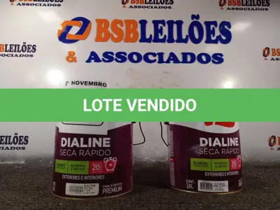 LOTE 089 - 02 GALÕES DE ESMALTE SINTÉTICO IQUINE MADEIRA E METAIS ALTO BRILHO VERDE COLONIAL 3,6L. (NO ESTADO) ATENÇÃO! FAZER A VISITAÇÃO ANTES DE ARREMATAR, NÃO SABEMOS SE FUNCIONA. LEILÃO NÃO TEM GARANTIA E NEM DEVOLUÇÃO, SUJEITO A POSSÍVEIS AVARIAS VISÍVEIS/OCULTAS E/OU AUSÊNCIA DE COMPONENTES.
