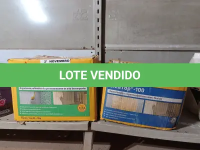 LOTE 071 - 02 CAIXAS DE ARGAMASSA POLIMÉRICA SIKA TOP 107 CINZA/SIKA TOP 100 18KG. (NO ESTADO) ATENÇÃO! FAZER A VISITAÇÃO ANTES DE ARREMATAR, NÃO SABEMOS SE FUNCIONA. LEILÃO NÃO TEM GARANTIA E NEM DEVOLUÇÃO, SUJEITO A POSSÍVEIS AVARIAS VISÍVEIS/OCULTAS E/OU AUSÊNCIA DE COMPONENTES.