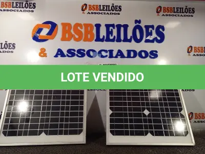 LOTE 085 - 02 PAINÉIS FOTOVOLTAICOS 18V 10W. (NO ESTADO) ATENÇÃO! FAZER A VISITAÇÃO ANTES DE ARREMATAR, NÃO SABEMOS SE FUNCIONA. LEILÃO NÃO TEM GARANTIA E NEM DEVOLUÇÃO, SUJEITO A POSSÍVEIS AVARIAS VISÍVEIS/OCULTAS E/OU AUSÊNCIA DE COMPONENTES.