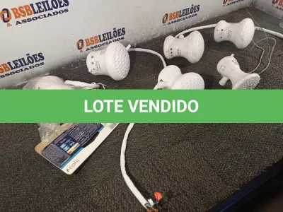 LOTE 057 - 06 CHUVEIROS MARCAS E MODELOS DIVERSOS. (NO ESTADO) ATENÇÃO! FAZER A VISITAÇÃO ANTES DE ARREMATAR, NÃO SABEMOS SE FUNCIONA. LEILÃO NÃO TEM GARANTIA E NEM DEVOLUÇÃO, SUJEITO A POSSÍVEIS AVARIAS VISÍVEIS/OCULTAS E/OU AUSÊNCIA DE COMPONENTES.