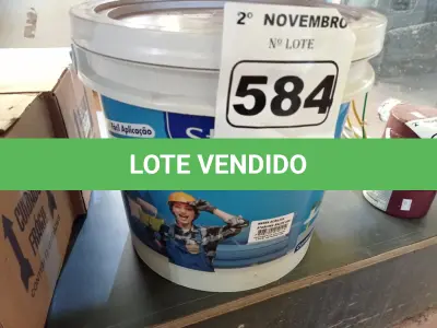 LOTE 584 - 01 BALDE DE MASSA ACRÍLICA STAR VINIL TOK PVA 25KG. (NO ESTADO) ATENÇÃO! FAZER A VISITAÇÃO ANTES DE ARREMATAR, NÃO SABEMOS SE FUNCIONA. LEILÃO NÃO TEM GARANTIA E NEM DEVOLUÇÃO, SUJEITO A POSSÍVEIS AVARIAS VISÍVEIS/OCULTAS E/OU AUSÊNCIA DE COMPONENTES.