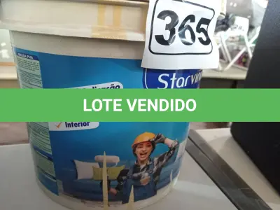 LOTE 365 - 01 BALDE DE MASSA ACRÍLICA STAR VINIL TOK PVA 25KG. (NO ESTADO) ATENÇÃO! FAZER A VISITAÇÃO ANTES DE ARREMATAR, NÃO SABEMOS SE FUNCIONA. LEILÃO NÃO TEM GARANTIA E NEM DEVOLUÇÃO, SUJEITO A POSSÍVEIS AVARIAS VISÍVEIS/OCULTAS E/OU AUSÊNCIA DE COMPONENTES.