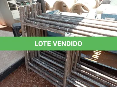 LOTE 595 - 12 PEÇAS DE ANDAIME. (NO ESTADO) ATENÇÃO! FAZER A VISITAÇÃO ANTES DE ARREMATAR, NÃO SABEMOS SE FUNCIONA. LEILÃO NÃO TEM GARANTIA E NEM DEVOLUÇÃO, SUJEITO A POSSÍVEIS AVARIAS VISÍVEIS/OCULTAS E/OU AUSÊNCIA DE COMPONENTES.