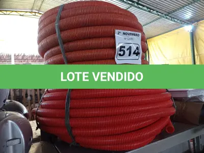 LOTE 514 - 02 ROLOS DE MANGUEIRA CORRUGADA. (NO ESTADO) ATENÇÃO! FAZER A VISITAÇÃO ANTES DE ARREMATAR, NÃO SABEMOS SE FUNCIONA. LEILÃO NÃO TEM GARANTIA E NEM DEVOLUÇÃO, SUJEITO A POSSÍVEIS AVARIAS VISÍVEIS/OCULTAS E/OU AUSÊNCIA DE COMPONENTES.