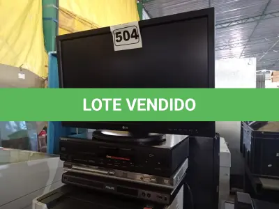 LOTE 504 - 02 MONITORES, 01 IMPRESSORA, 02 APARELHOS DE DVD E 01 TOCA CD MARCAS E MODELOS DIVERSOS PARA RETIRADA DE PEÇAS. (NO ESTADO) ATENÇÃO! FAZER A VISITAÇÃO ANTES DE ARREMATAR, NÃO SABEMOS SE FUNCIONA. LEILÃO NÃO TEM GARANTIA E NEM DEVOLUÇÃO, SUJEITO A POSSÍVEIS AVARIAS VISÍVEIS/OCULTAS E/OU AUSÊNCIA DE COMPONENTES.
